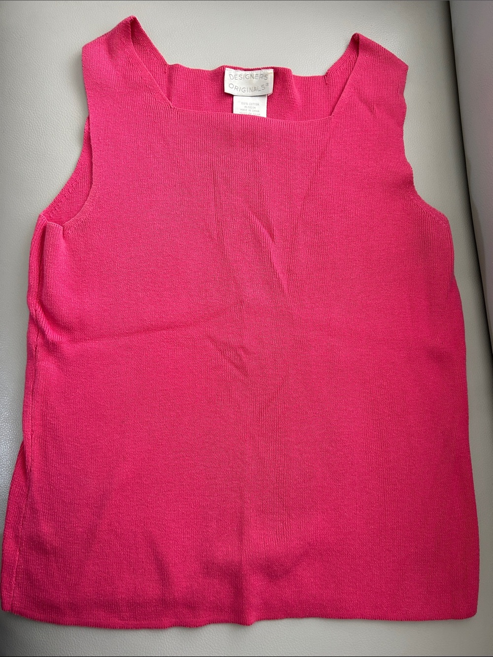 Designers Originals Bright Pink Sleeveless Knit Shell